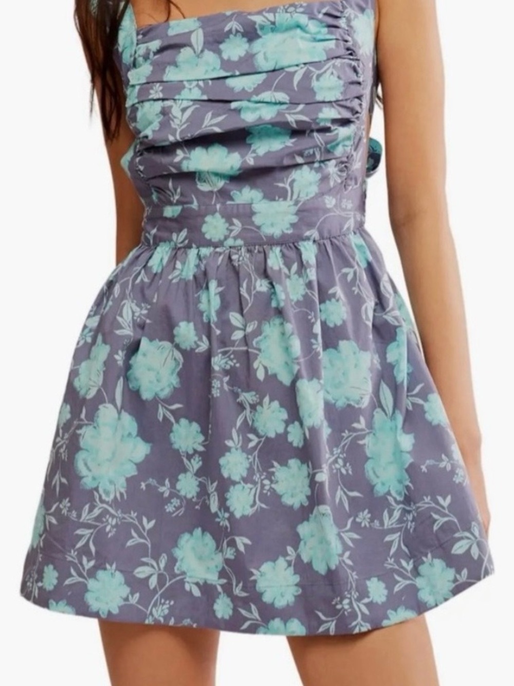 Free People Blue Floral Mini Dress - Picture 4 of 11